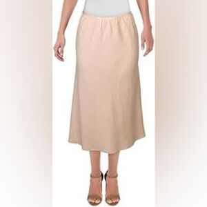 NWT SIZE XL French Connection Tan Midi A-Line Skirt Casual